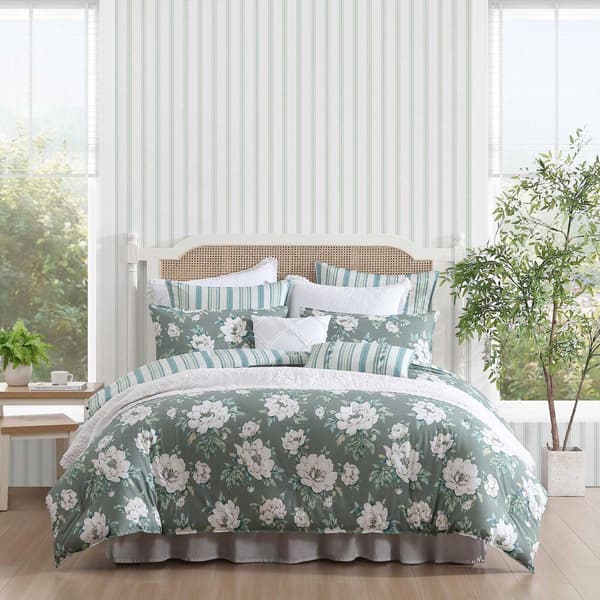 Laura Ashley Wisley Floral Cotton Comforter Set - image 