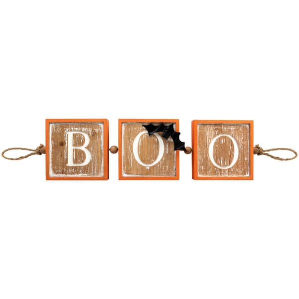 Northlight 27.5in. Beige and Orange BOO Halloween Hanging Banner - image 