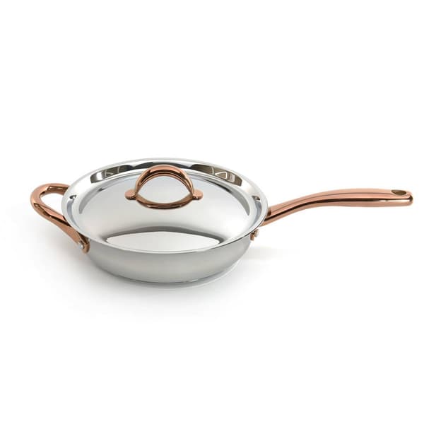 BergHOFF Ouro Stainless Steel 10in. Deep Skillet w/ Lid - image 