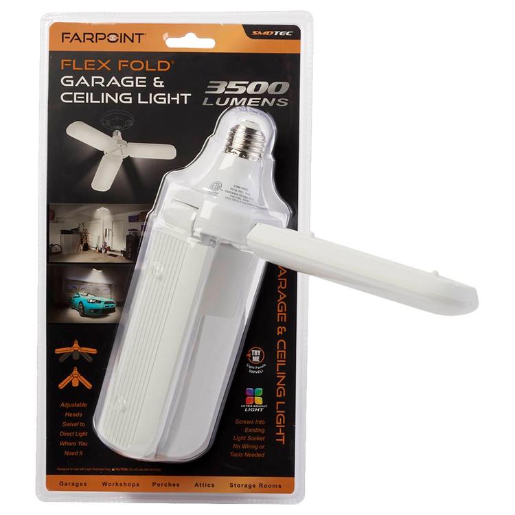 Farpoint Flex Fold Garage & Ceiling Light