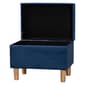 Baxton Studio Elias Modern Navy Velvet Fabric Storage Ottoman - image 3