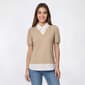 Womens Adrianna Papell Scallop Collar Two In One Blouse - image 1