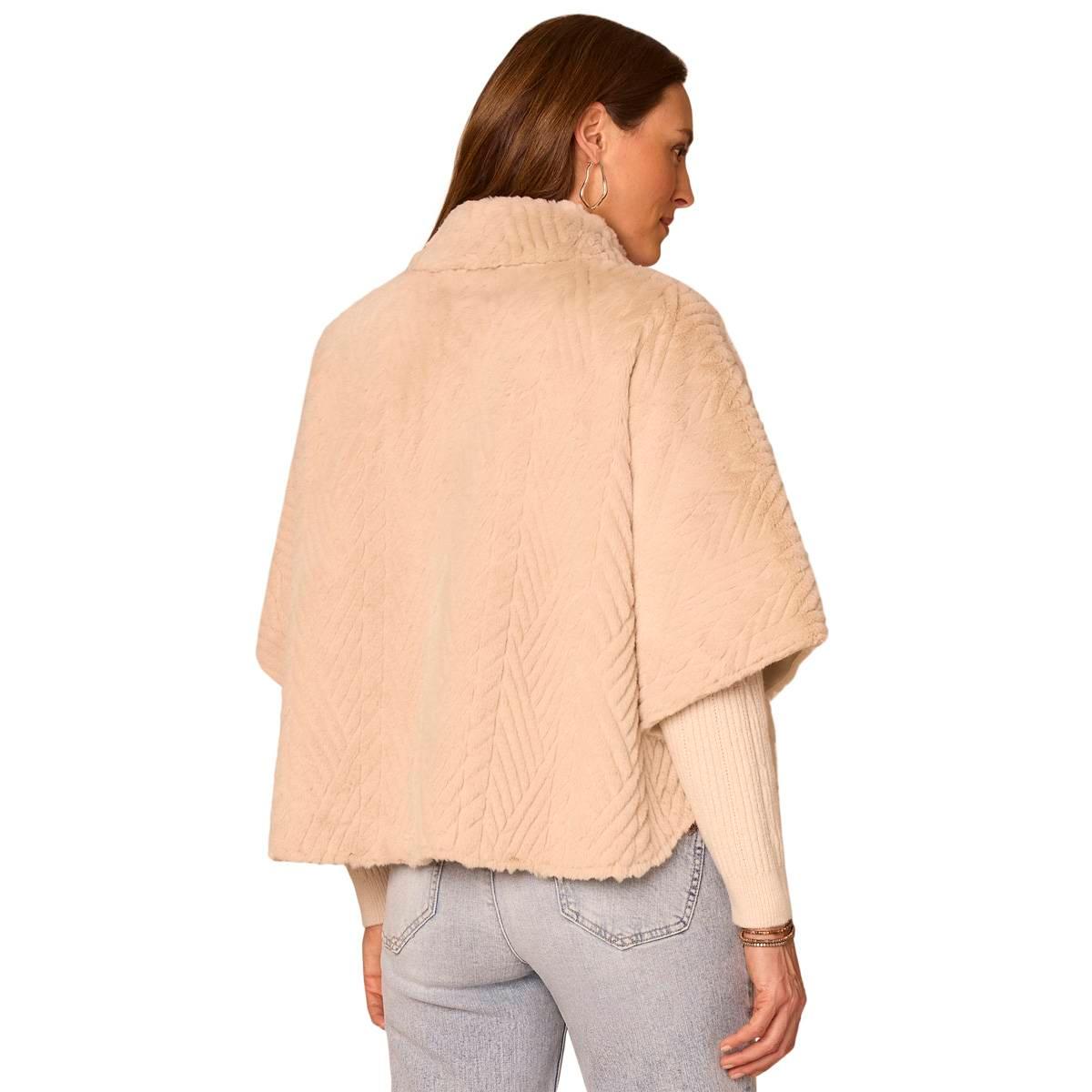 Petite Democracy Wide Collar Plush Cable Knit Capelet