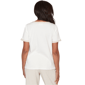 Womens Alfred Dunner Natural Wonder Crochet Pocket Tee - image 2