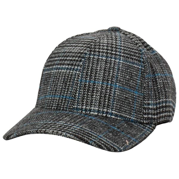 Womens C&C California Plaid Baseball Cap - Black
