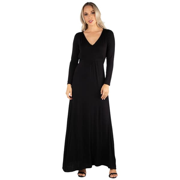 Womens 24/7 Comfort Apparel Semi Formal Long Sleeve Maxi Dress - image 