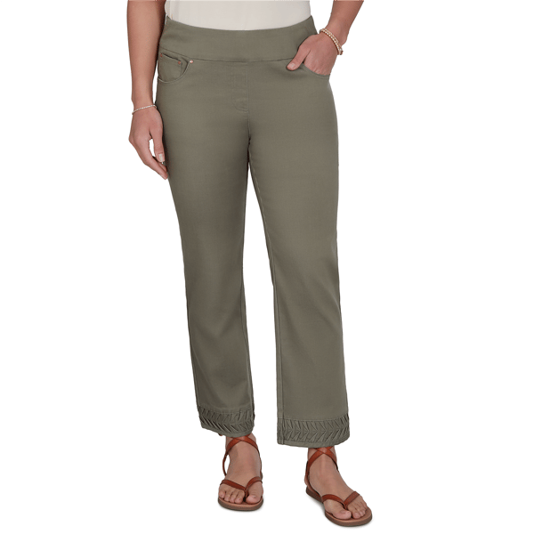 Womens Ruby Rd. Sedona Escape Pleated Hem Denim Ankle Pants