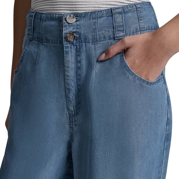 Womens DKNY High Waist Wide Leg Jeans