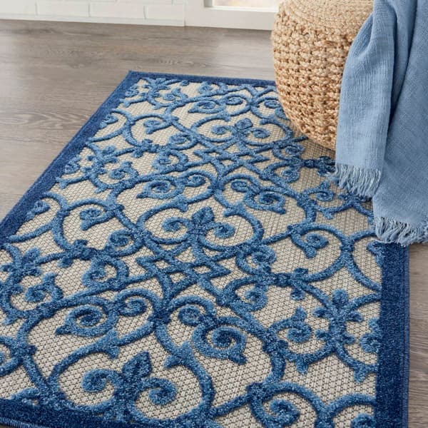 Nourison Aloha Scroll Contemporary Indoor/Outdoor Area Rug