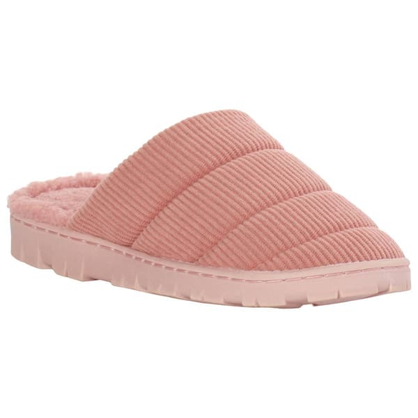 Womens Nanette Lepore Quilted Courdroy Slide Slippers - image 