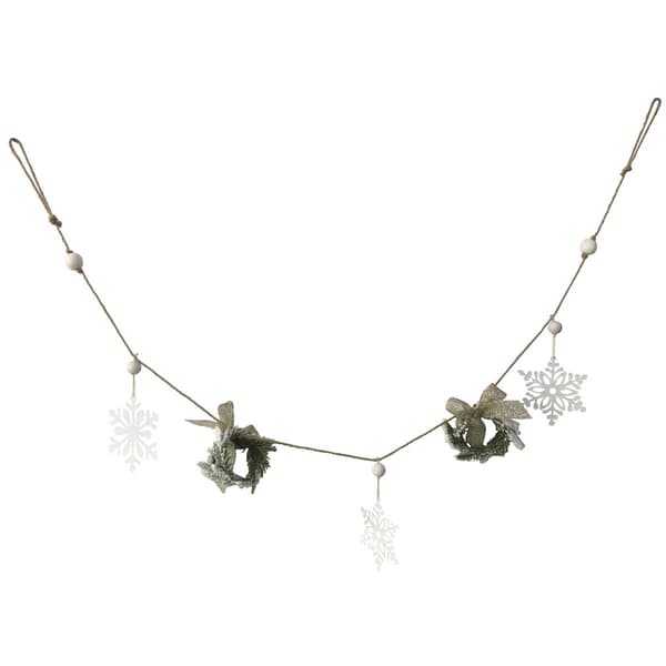 Northlight Seasonal 4.75in. Snowflake & Pine Christmas Garland - image 