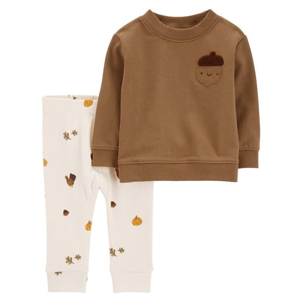 Baby Unisex &#40;NB-24M&#41; Carters&#40;R&#41; Acorn Sweatshirt & Fall Pants Set