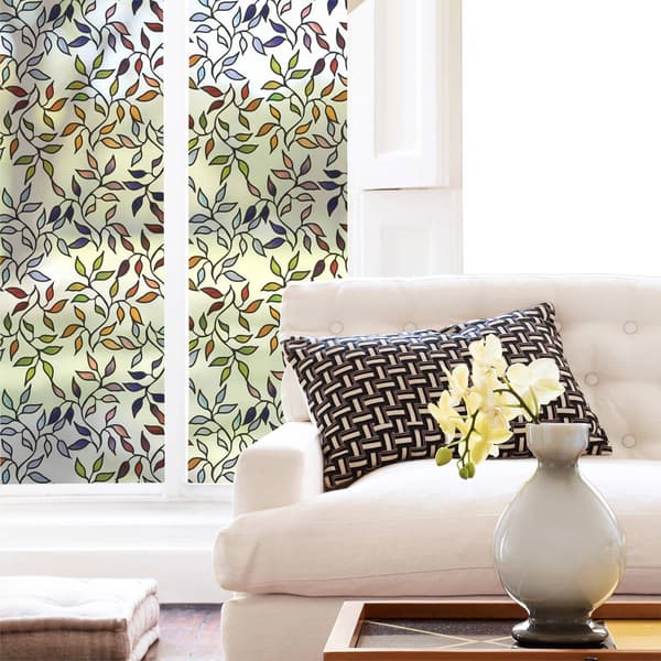 RoomMates&#40;R&#41; Stained Glass Leaves Window Film
