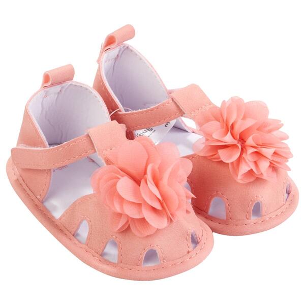 Baby Girl &#40;NB-12M&#41; Gold Bug&#40;R&#41; Closed Toe Pink Sandals - image 