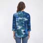 Womens Cocomo 3/4 Sleeve Basket Weave Tie Dye Henley Blouse - image 2