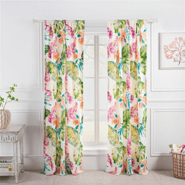 Greenland Home Fashions(tm) Tropics 2pc. Curtain Panel Set - image 