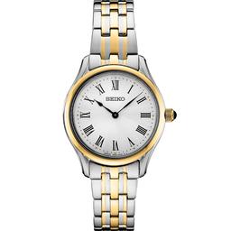 Womens Seiko Two-Tone White Dial Essentials Quartz Watch - SRW070
