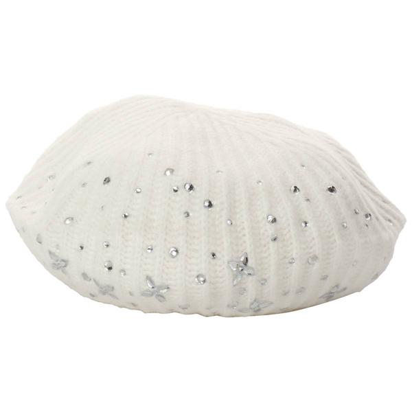 Womens Karl Lagerfeld Studded Beret - image 