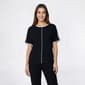 Womens Adrianna Papell Short Kimono Sleeve Tipped Blouse - image 1