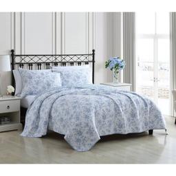 Laura Ashley® Walled Garden 136 Thread Count Reversible Quilt Set