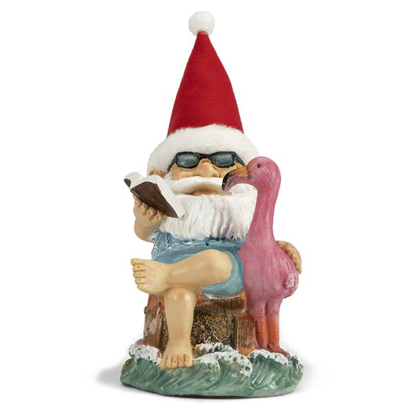 Resin Gnome w/ Sunglasses & Santa Hat - image 