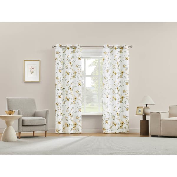 Ravena Paisley Grommet Curtain Panel Pair - image 