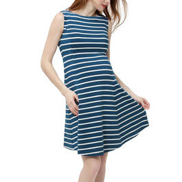 Womens Glow & Grow&#40;R&#41; Striped Maternity Fit N' Flare Dress