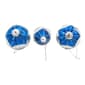Kurt Adler 80MM Glass Blue Snowflake Ball 3pc. Ornaments Set - image 4