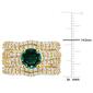 Gemstone Classics&#8482; Lab Created Emerald & Sapphire Bridal Set - image 4