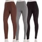 Juniors No Comment 3pk. Solid Wide Waist Leggings - image 1