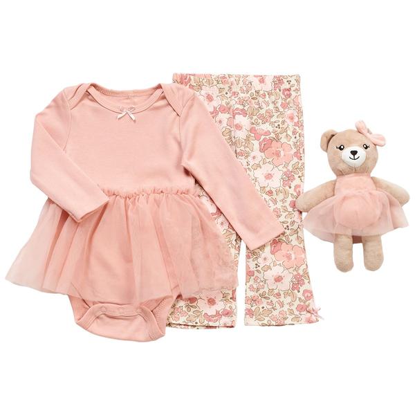 Baby Girl (NB-9M) Floral Threads 3pc. Floral Tutu & Bodysuit Set - image 