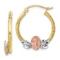 Gold Classics(tm) 10kt. Tri-color Guadalupe 21mm Hoop Earrings - image 1