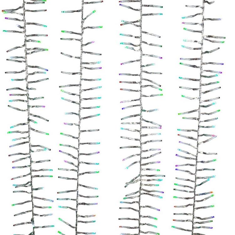 Kurt S. Adler 15.7ft. RGB LED Cluster Garland Christmas Lights