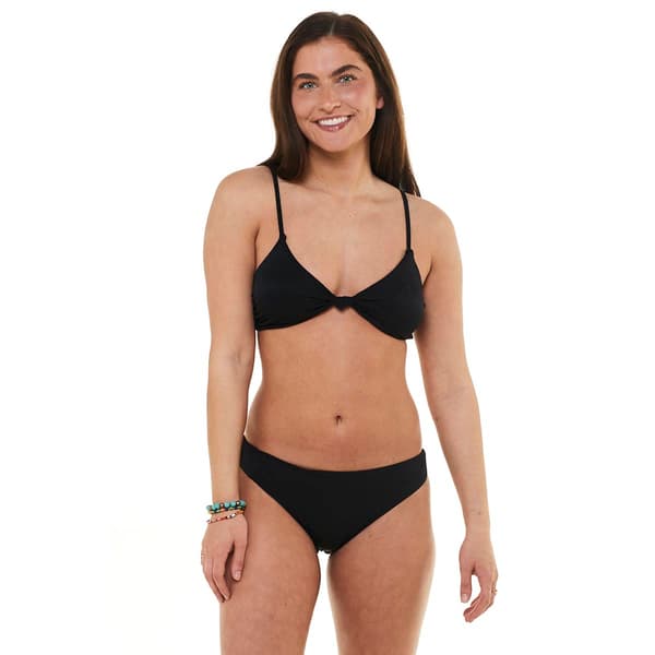Juniors YMI® Solid Knot Triangle Bikini Swim Set - image 