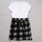 Girls &#40;7-16&#41; No Comment Daisy Cutout Paperbag Waist Plaid Dress - image 1