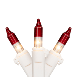 Northlight 10ft. Mini Clear with Red Tips Christmas Light Set