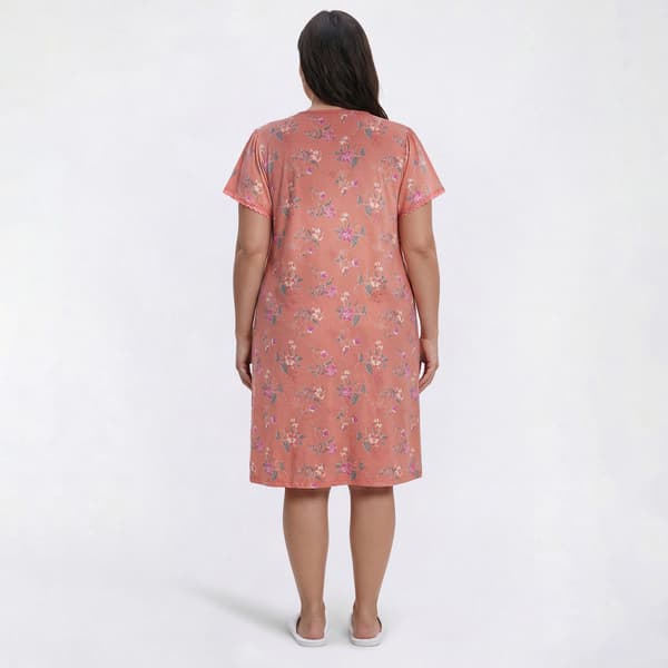 Plus Size White Orchid Flutter Sleeve Cloud Knit Floral Paisley