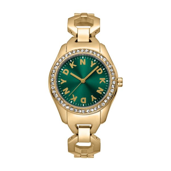 Womens DKNY Astoria Midi Glitz Green Dial Watch - DK1L075M0025 - image 