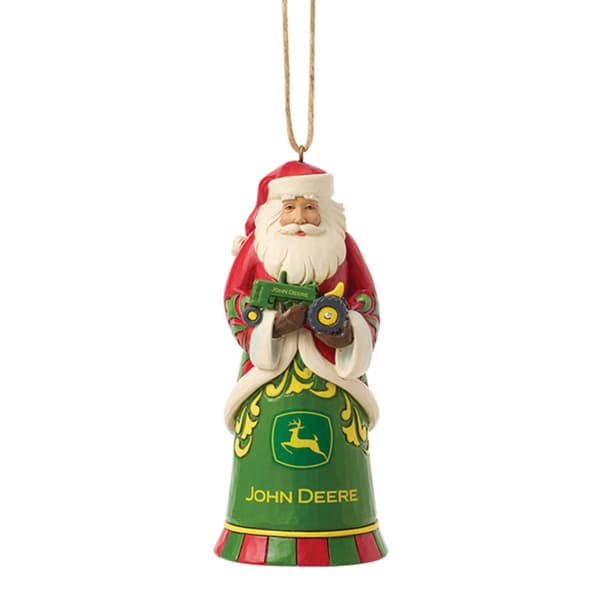 Jim Shore Heartwood Creek Santa w/ Tractor Christmas Ornament - image 