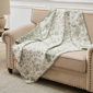Greenland Home Fashions™ Green Toile Classic Floral Throw Blanket - image 2