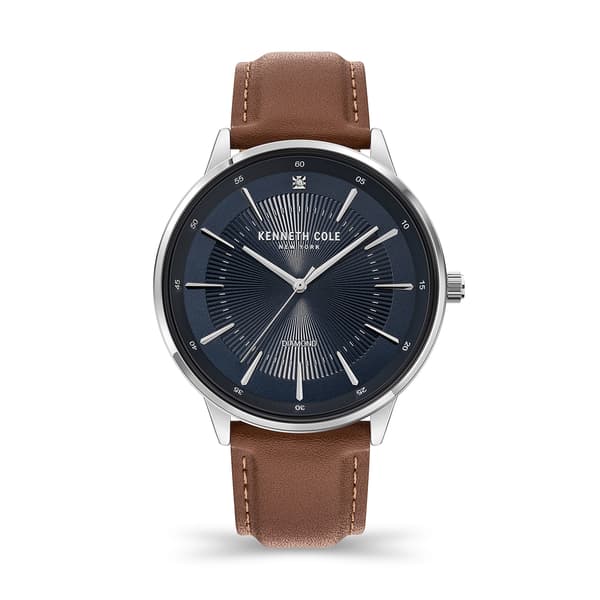 Mens Kenneth Coie® Silver-Tone Blue Dial Watch - KCWGG2174561