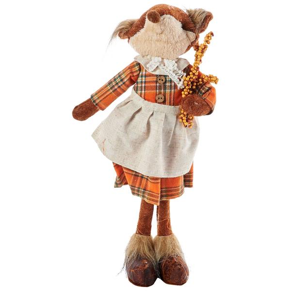 14in. Standing Fox in Plaid Dress - image 