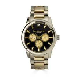 Mens Geoffrey Beene&#40;R&#41; Two-Tone Gold Bracelet Watch - GBA0011TTG