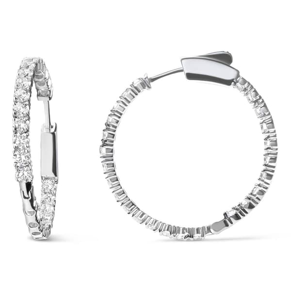 Haus of Brilliance 1ctw. Lab Grown Diamond Hoop Earrings