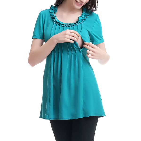 Womens Glow &amp; Grow® Pintuck Maternity Nursing Blouse