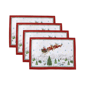 Threadmade Santa’s Snowy Sleighride Placemat - Set of 4 - image 1