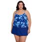 Plus Size American Beach Island Time Over The Shoulder Swim Top - image 1