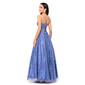 Juniors Blondie Nites All Over Glitter Lace Up Back A-Line Dress - image 2