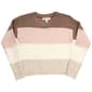 Girls &#40;7-16&#41; Pink Rose Stripe Matte Chenille Ribbed Sweater - image 1