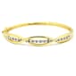 Gianni Argento Gold Plated Diamond Twisted Bangle Bracelet - image 1